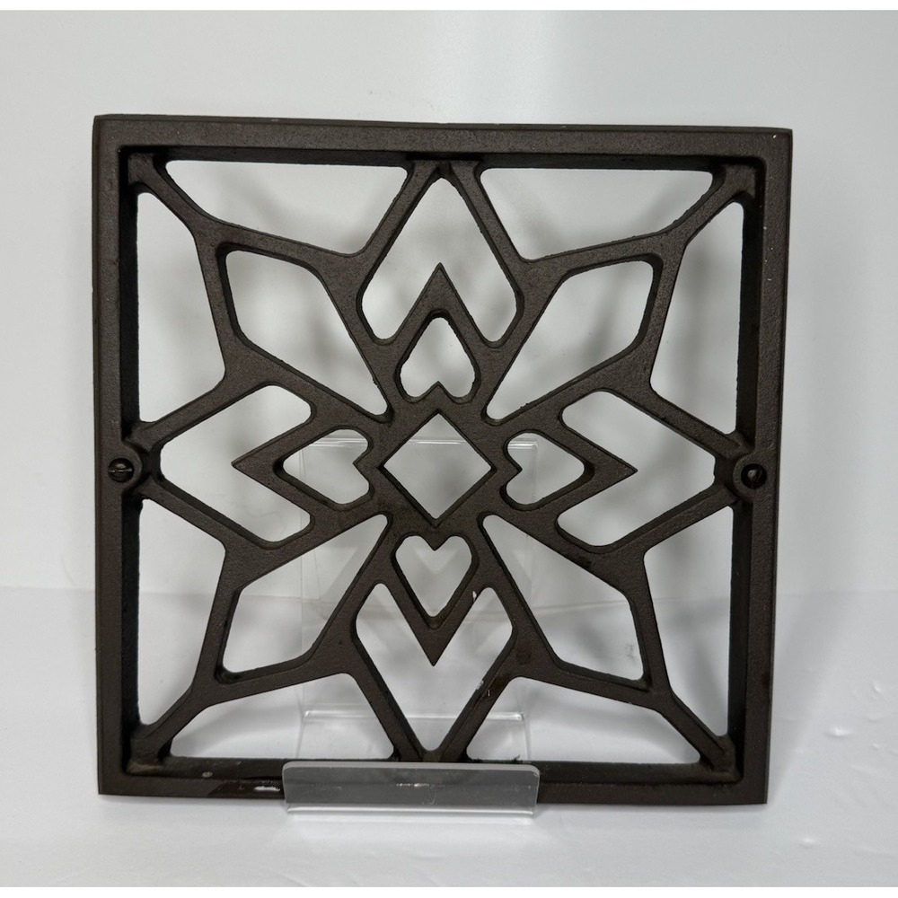 Vintage Metal Grate Floor Register Heating Cover HVAC Cover Cast Iron Cast Metal